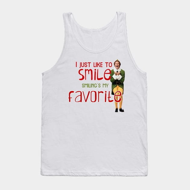 Buddy Elf says I just like to smile Tank Top by Finde